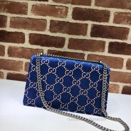 Gucci Dionysus GG Velvet Small Shoulder Bag Blue 400249