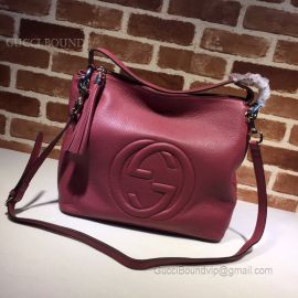 Gucci Soho Leather Hobo Wine 408825