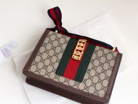 Gucci Sylvie GG Small Shoulder Bag Brown 421882
