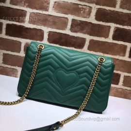 Gucci GG Marmont Medium Matelasse Shoulder Bag Green 443496