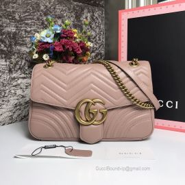 Gucci GG Marmont Medium Matelasse Shoulder Bag Pink 443496