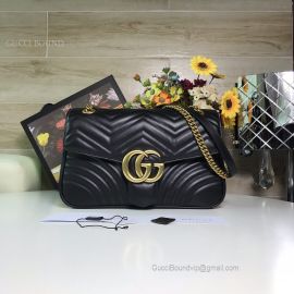 Gucci GG Marmont Medium Matelasse Shoulder Bag Black 443496