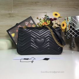 Gucci GG Marmont Medium Matelasse Shoulder Bag Black 443496