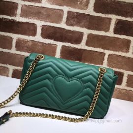 Gucci GG Marmont Small Matelasse Shoulder Green Bag 443497