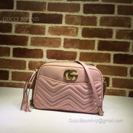 Gucci GG Marmont Medium Matelasse Shoulder Bag Pink 443499