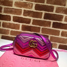 Gucci GG Marmont Small Matelasse Shoulder Bag Multicolor Purple 447632