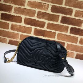 Gucci GG Marmont Velvet Small Shoulder Bag Star Black 447632