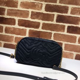 Gucci GG Marmont Velvet Small Shoulder Bag Blue 447632
