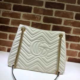 Gucci GG Marmont Matelasse Shoulder Bag White 453569