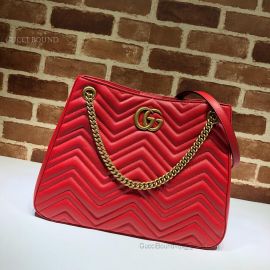 Gucci GG Marmont Matelasse Shoulder Bag Red 453569