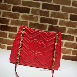 Gucci GG Marmont Matelasse Shoulder Bag Red 453569