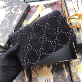 Gucci Dionysus GG Velvet Shoulder Bag Black 476430