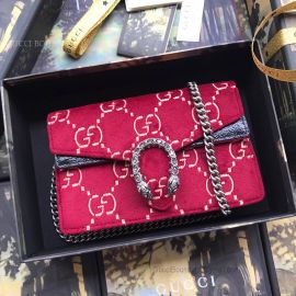 Gucci Dionysus GG Velvet Shoulder Bag Red 476430