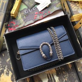 Gucci Dionysus Leather Shoulder Bag Blue 476430