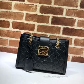 Gucci Padlock Signature Small Shoulder Bag Black 498156