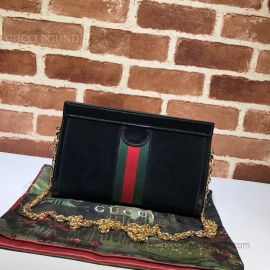 Gucci Ophidia Suede  Small Shoulder Bag Black 503877
