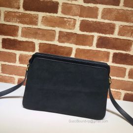 Gucci Suede Medium Shoulder Bag Black 523354