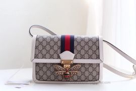 Gucci Queen Margaret GG Supreme Medium Shoulder Bag White 524356