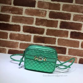 Gucci Mini Laminated Leather Bag Green 534950