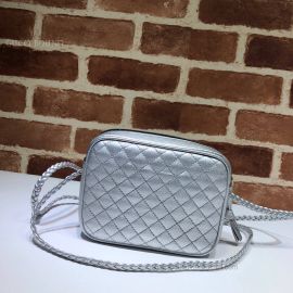 Gucci Mini Laminated Leather Bag Silver 534950