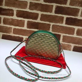 Gucci Mini Laminated Leather Bag Green And Red 534951