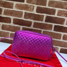 Gucci Laminated Leather Small Shoulder Bag Purple 541061