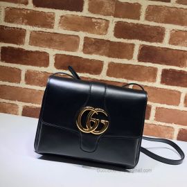 Gucci Arli Leather Medium Shoulder Bag Black 550126