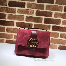 Gucci Arli Suede Medium Shoulder Bag Red 550126