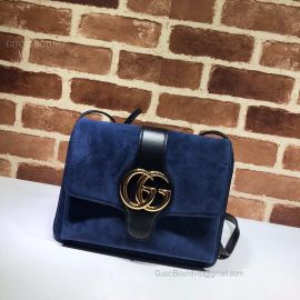 Gucci Arli Suede Medium Shoulder Bag Blue 550126