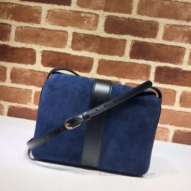 Gucci Arli Suede Medium Shoulder Bag Blue 550126