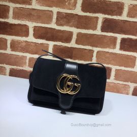 Gucci Arli Suede Small Shoulder Bag Black 550129