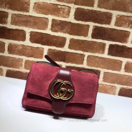 Gucci Arli Suede Small Shoulder Bag Red 550129