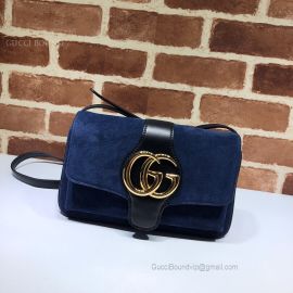 Gucci Arli Suede Small Shoulder Bag Blue 550129