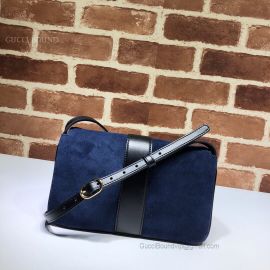 Gucci Arli Suede Small Shoulder Bag Blue 550129