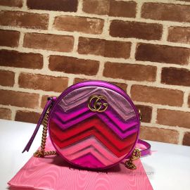 Gucci GG Marmont Mini Round Shoulder Bag Multicolor 550154