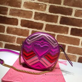 Gucci GG Marmont Mini Round Shoulder Bag Multicolor 550154