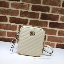 Gucci GG Marmont Mini Shoulder Bag White 550155