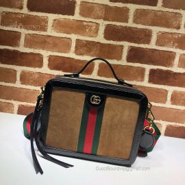 Gucci Ophidia Small Suede Shoulder Bag Chestnut 550622