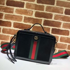 Gucci Ophidia Small Suede Shoulder Bag Black 550622