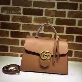 Gucci GG Marmont Small Top Handle Bag Brown 421890
