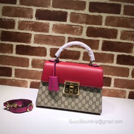 Gucci Padlock GG Small Top Handle Bag Red 453188