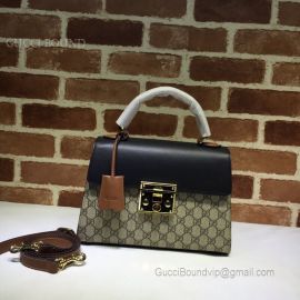 Gucci Padlock GG Small Top Handle Bag Black 453188