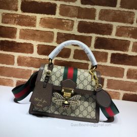 Gucci Queen Margaret Small GG Top Handle Bag Brown 476541