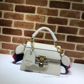 Gucci Queen Margaret Small Top Handle Bag White 476541