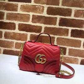 Gucci GG Marmont Mini Top Handle Bag Red 547260