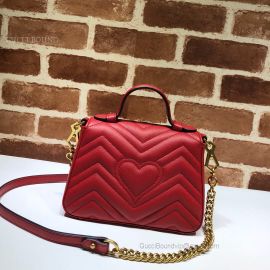 Gucci GG Marmont Mini Top Handle Bag Red 547260