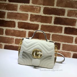 Gucci GG Marmont Mini Top Handle Bag White 547260