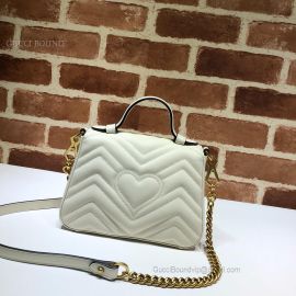 Gucci GG Marmont Mini Top Handle Bag White 547260