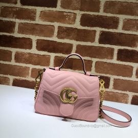 Gucci GG Marmont Mini Top Handle Bag Pink 547260