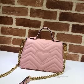 Gucci GG Marmont Mini Top Handle Bag Pink 547260